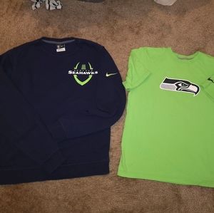 Seattle Seahawks Nike sweatshirt & t-shirt sz M